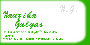 nauzika gulyas business card